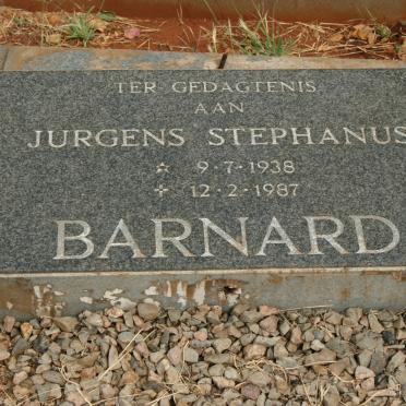BARNARD Jurgens Stephanus 1938-1987