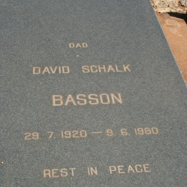 BASSON David Schalk 1920-1980