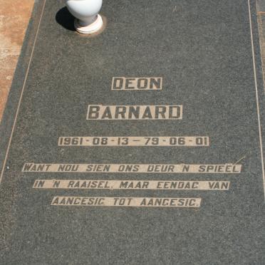BARNARD Deon 1961-1979