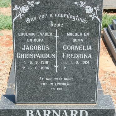BARNARD Jacobus Chrispardus 1916-1994 &amp; Cornelia Fredrika 1924-