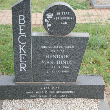 BECKER Hendrik Marthinus 1914-1989