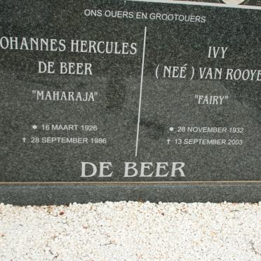 BEER Johannes Hercules, de 1926-1986 &amp; Ivy VAN ROOYEN 1932-2003