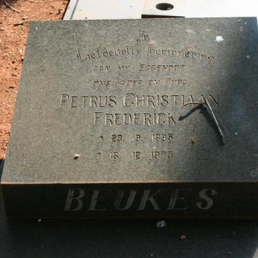 BEUKES Petrus Christiaan Frederick 1896-1973