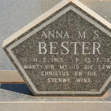 BESTER Anna M.S. 1913-1978