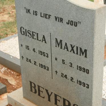 BEYERS Gisela 1953-1993 :: BEYERS Maxim 1990-1993