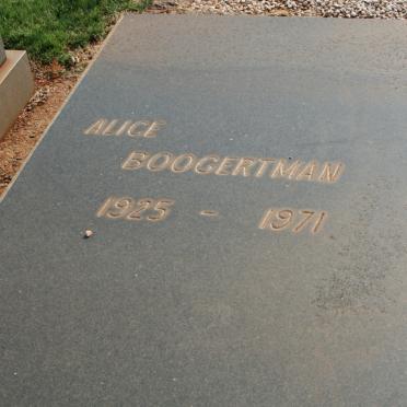 BOOGERTMAN Alice 1925-1971