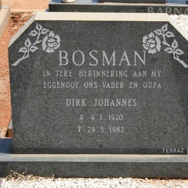 BOSMAN Dirk 1920-1982