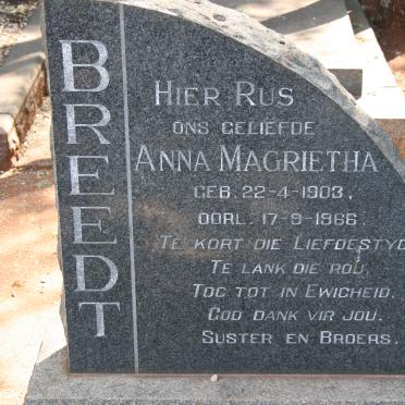 BREEDT Anna Magrietha 1903-1966
