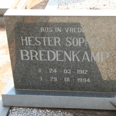 BREDENKAMP Hester Sophia 1912-1994