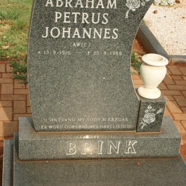 BRINK Abraham Petrus Johannes 1916-1988