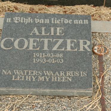 COETZER Alie 1911-1993