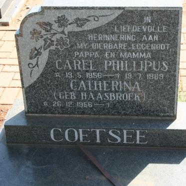 COETSEE Carel Phillipus 1956-1989 &amp; Catherina HAASBROEK 1956-
