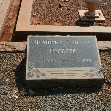 COERTZE Hendrina Sonetta 1899-1970
