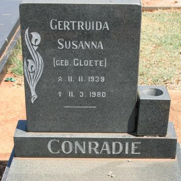 CONRADIE Gertruida nee CLOETE 1939-1980