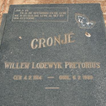 CRONJE Willem Lodaewyk Pretorius 1914-1980