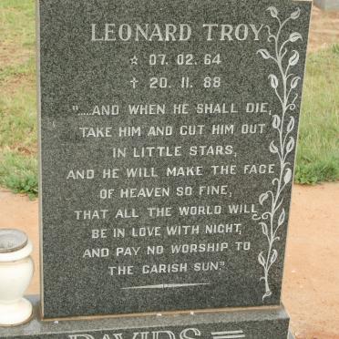 DAVIDS Leonard Troy 1964-1988