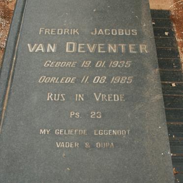 DEVENTER Fredrik Jacobus, van 1935-1985