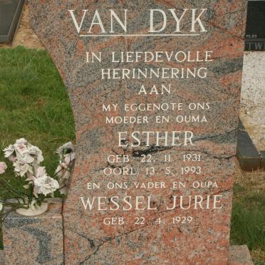 DYK Wessel Jurie, van 1929- &amp; Esther 1931-1993