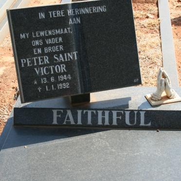 FAITHFUL Peter Saint Victor 1944-1992