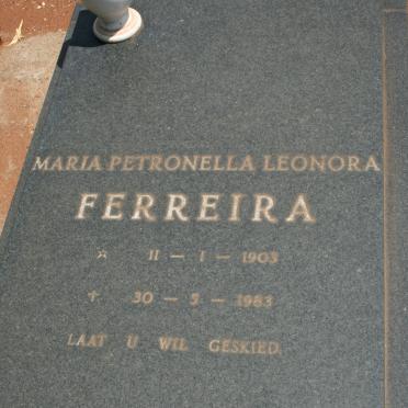 FERREIRA Maria Petronella Leonora 1903-1983