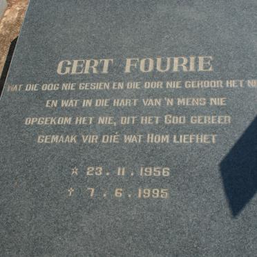 FOURIE Gert 1956-1995