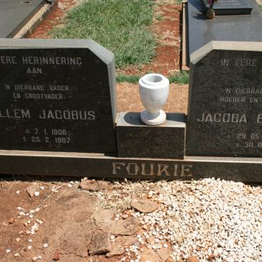FOURIE Willem Jacobus 1908-1987 &amp; Jacoba Elizabeth 1909-1982