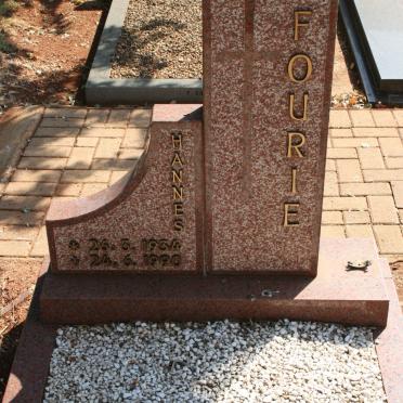 FOURIE Hannes 1934-1990