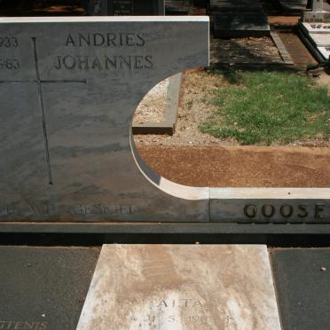 GOOSEN Andries Johannes 1933-1983 :: GOOSEN Alta 1983-1983