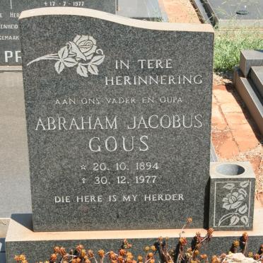 GOUS Abraham Jacobus 1894-1977