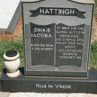 HATTINGH Dirkie Jacoba 1914-1997