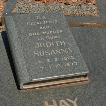 HAY Judith Susanna 1905-1977
