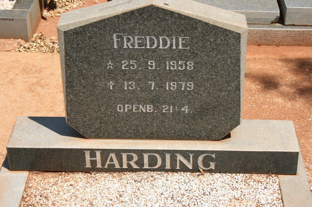 HARDING Freddie 1958-1979
