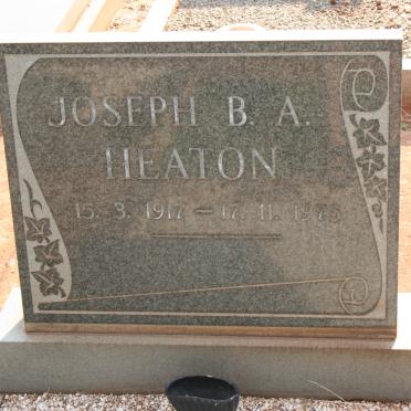 HEATON Joseph B.A. 1917-1975
