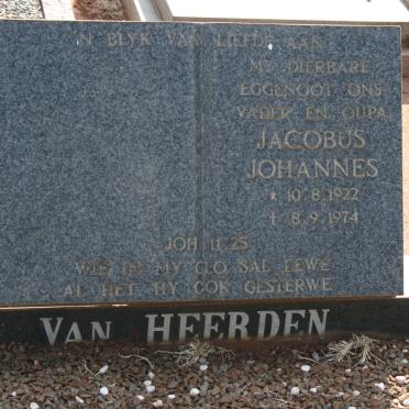 HEERDEN Jacobus Johannes, van 1922-1974