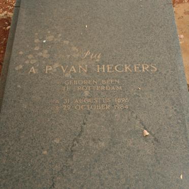 HECKERS A.P., van 1896-1984