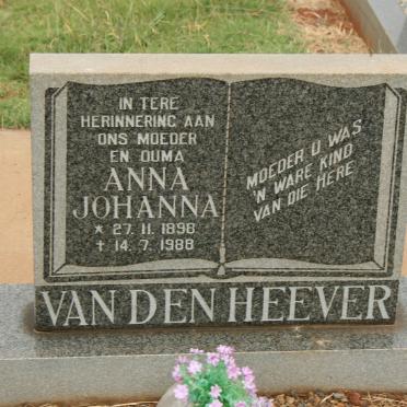HEEVER Anna Johanna, van den 1898-1988