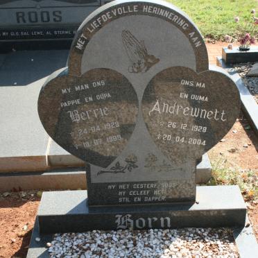 HORN Berrie 1929-1989 &amp; Andrewnett 1928-2004