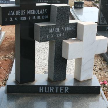HURTER Jacobus Nicholaas 1929-1990 &amp; Marie Yvonne 1934-