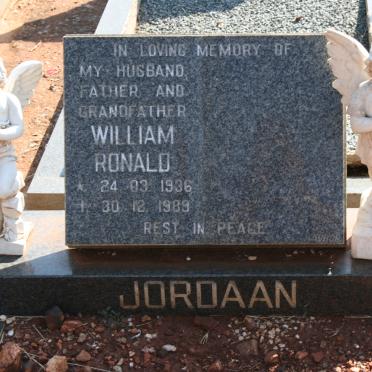 JORDAAN William Ronald 1936-1989