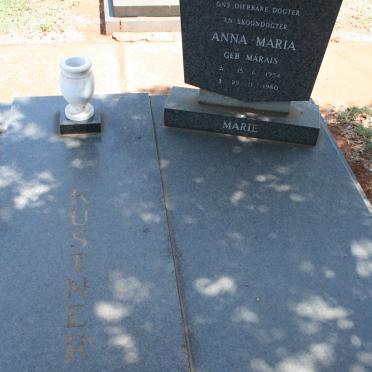 KUSTNER Wolfram 1948-1980 &amp;  Anna Maria MARAIS 1954-1980  