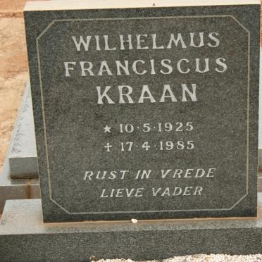 KRAAN Wilhelmus Franciscus 1925-1985