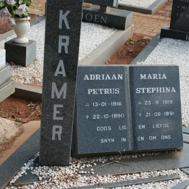 KRAMER Adriaan Petrus 1916-1990 &amp; Maria Stephina 1919-1991