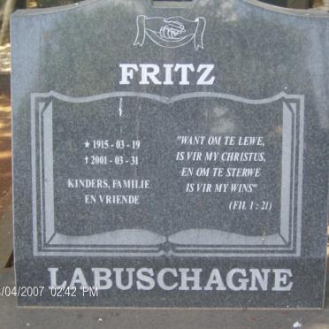 LABUSCHAGNE Fritz 1915-2001