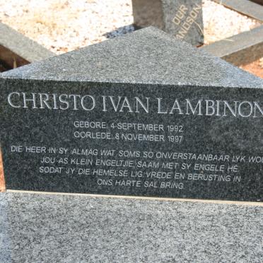 LAMBINON Christo Ivan 1992-1997