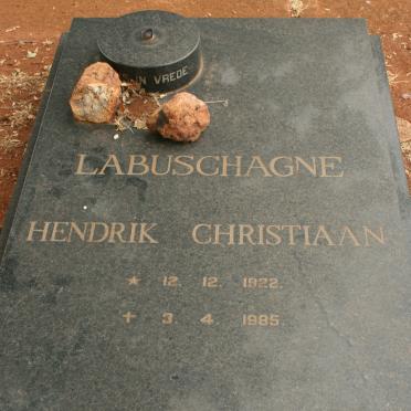 LABUSCHAGNE Hendrik Christiaan 1922-1985