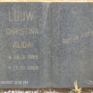 LOUW Christina Alida 1899-1968