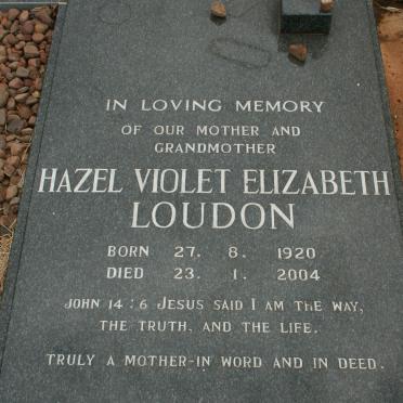 LOUDON Hazel Violet Elizabeth 1920-2004
