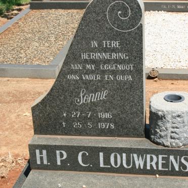 LOUWRENS H.P.C. 1916-1978