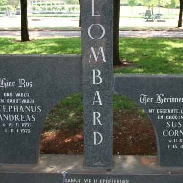 LOMBARD Stephanus Andreas 1895-1972 &amp; Susara Cornelius 1910-1971