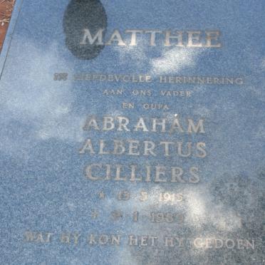 MATTHEE Abraham Albertus Cilliers 1915-1989